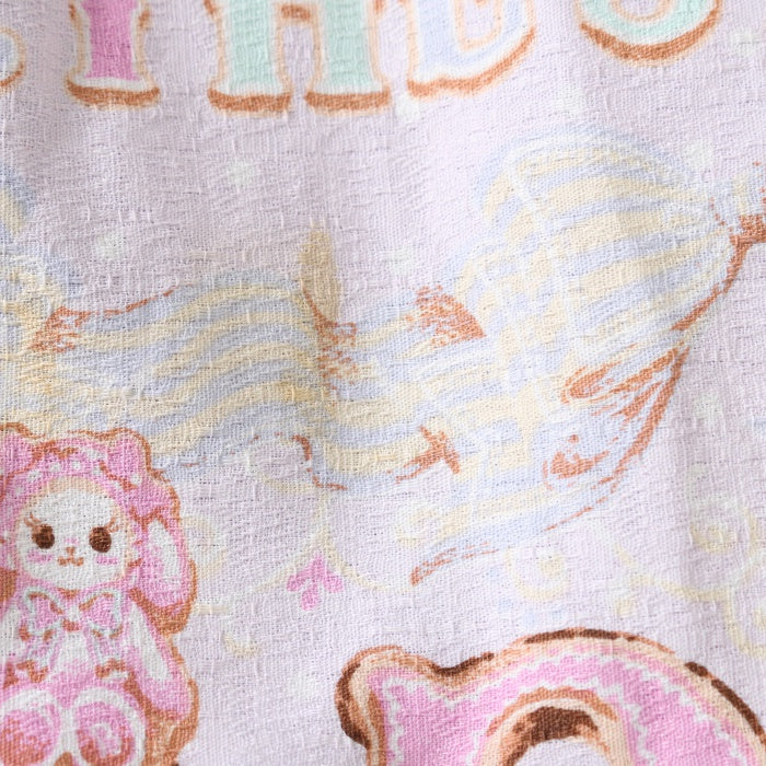 くみゃちゃんのシュガシュガアイシングクッキー柄　ジャンスカ&カチューシャ USED】くみゃちゃんのシュガシュガアイシングクッキー柄スカート