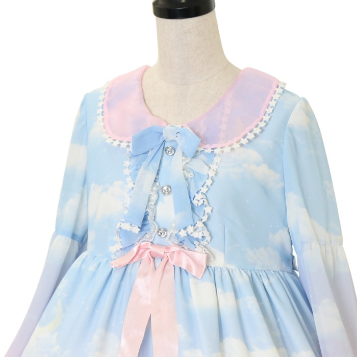 USED】Misty Sky Brilliant Color ワンピース Set（サックス
