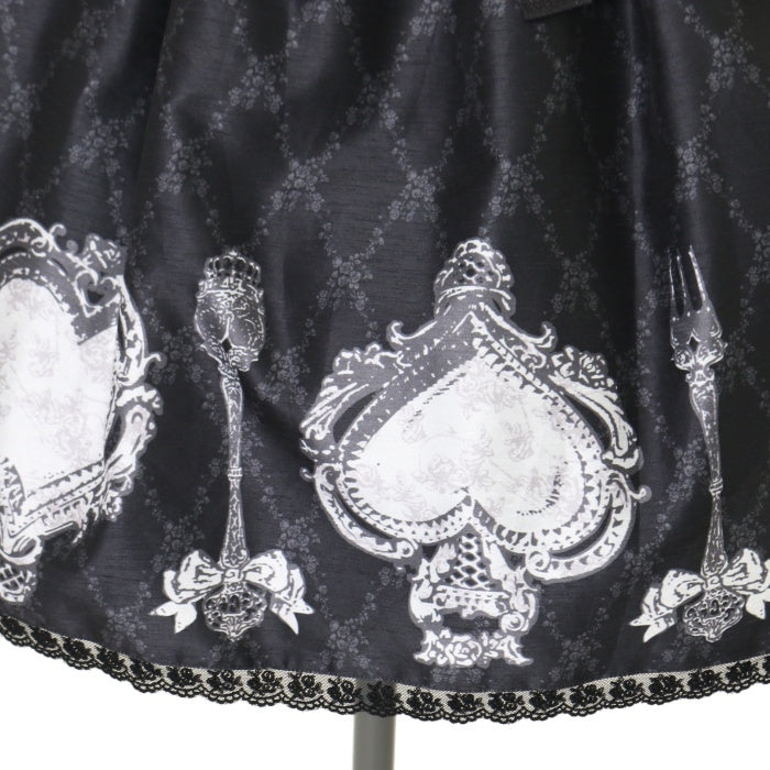 Enchantlic Enchantilly トランプティータイム柄JSK トランプティータイム シャンタンJSK | Enchantlic Enchantilly o
