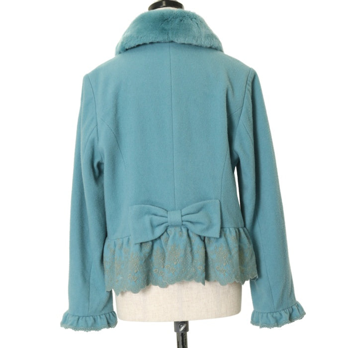 USED】【Lサイズ】ラビットファー付きショートコート | PINK HOUSE 
