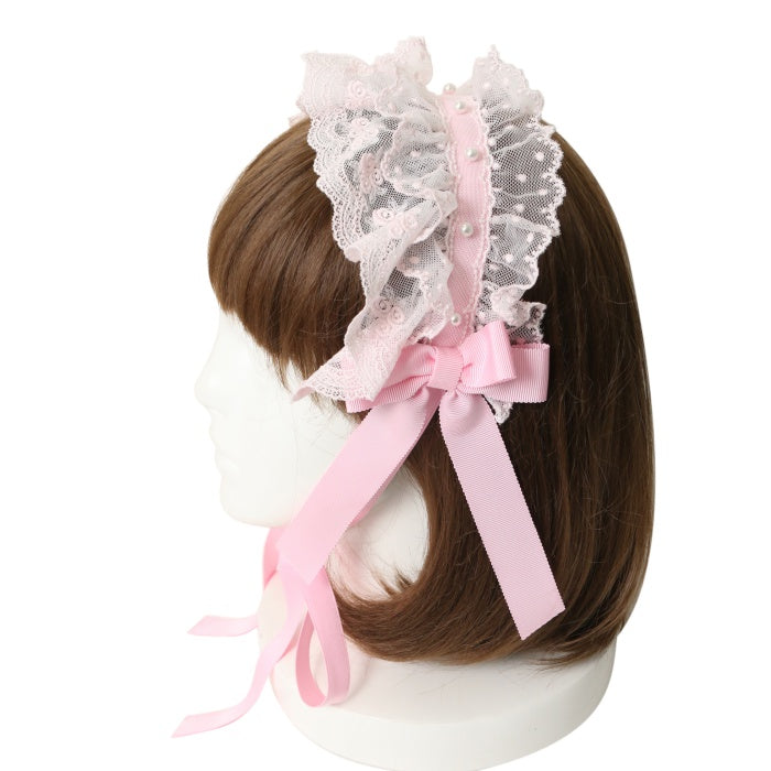 USED】パールリボンレースヘッドドレス | Angelic Pretty