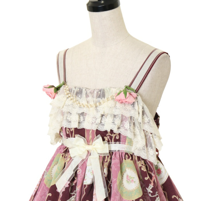 USED】Tea time nostalgia柄ジャンパースカートⅠ | ALICE and