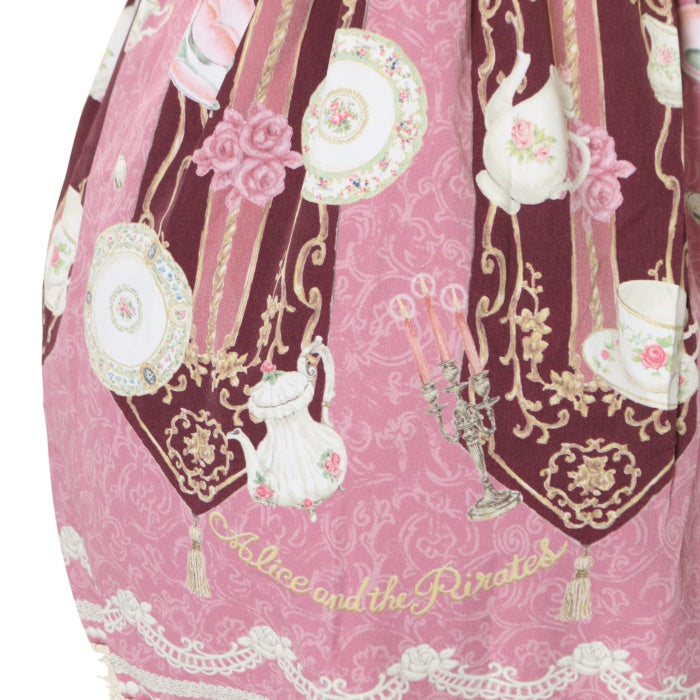 Tea time nostalgia柄スカート Tea time nostalgia柄スカート