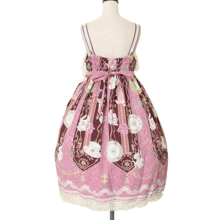 Tea time nostalgia柄スカート ALICE and the PIRATES Tea time nostalgia柄ジャンパースカート