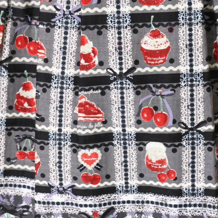 USED】【プラスサイズ】Retro Cherry 後ろバッスルジャンパースカート