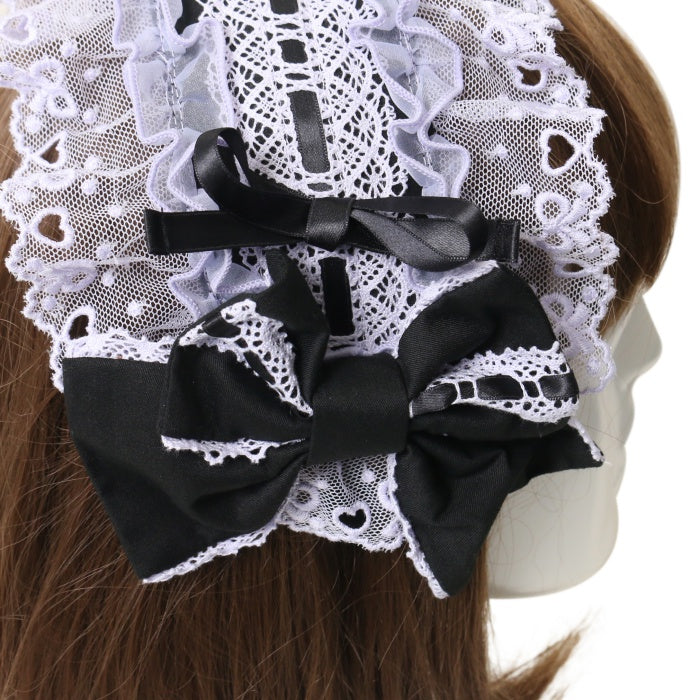 USED】Heartカチューシャ(無地/ラベンダー×ブラック) | Angelic Pretty