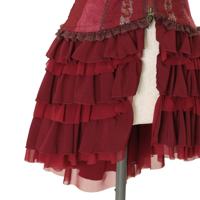 Bibian 比比昂- Ozz Croce 薔薇刺繍入り2wayロングベスト