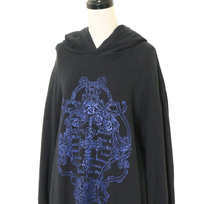 Moi-même-Moitiē 薔薇エンブレムフーディー USED】薔薇エンブレムフーディー(black x blue) | Moi-même