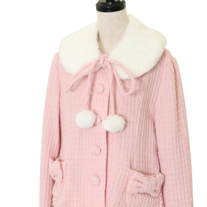 希少♡Angelic Pretty♡ドットリボンショートコート USED】ファンシーリボンショートコート(ラメワッフル) | Angelic