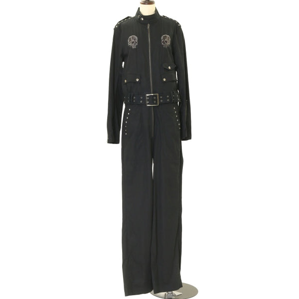 USED】【For Men/Mサイズ】髑髏刺繍オールインワンパンツ | BLACK  