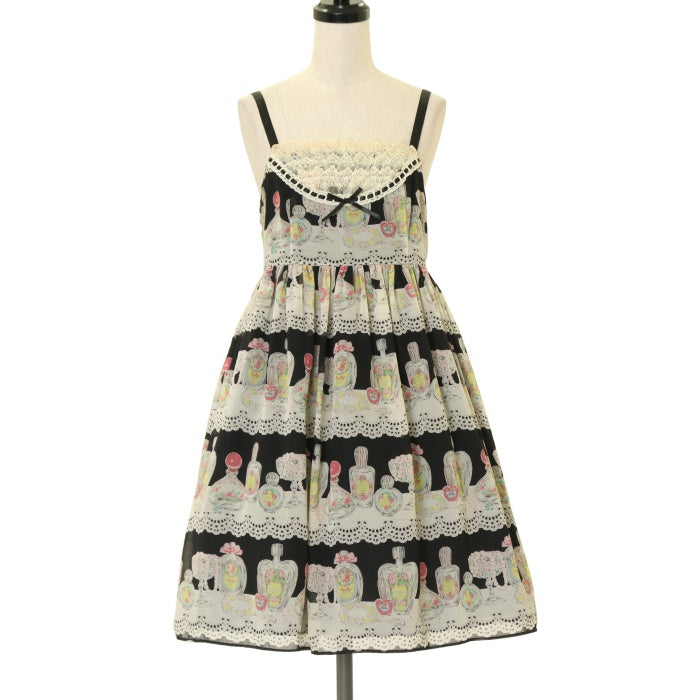 USED】ジョーゼットコスメプリントノースリーブワンピース | Emily