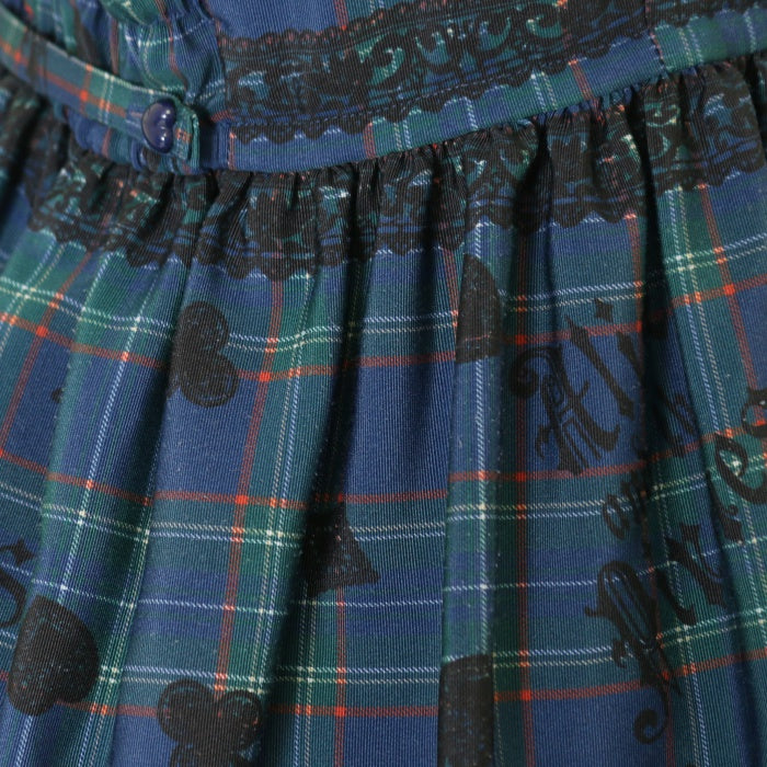 アリスのトランプタータン柄2型ジャンパースカート Alice's Cards Lace Tartan Check JSK II by Alice and the Pirates
