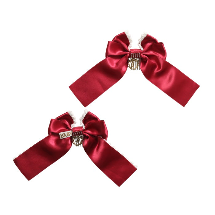 USED】裾スカラップタータンチェックジャンパースカート＆リボンコーム