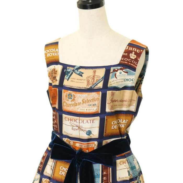 USED】【Mサイズ】ブリティッシュチョコレートバーのスクエアドレス