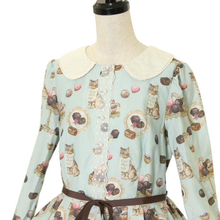 メロディーバスケット♡ショコラティエキャットワンピース USED】【Mサイズ】ショコラティエキャットワンピース | Melody