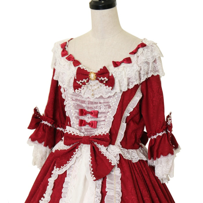 USED】【Lサイズ】Moira プリンセスドレス（レッド×レッドリボン