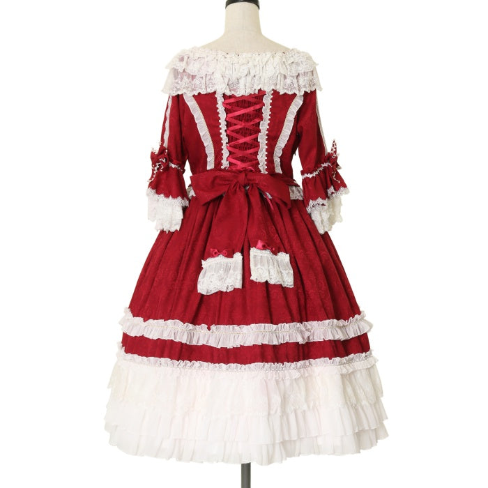 USED】【Lサイズ】Moira プリンセスドレス（レッド×レッドリボン 