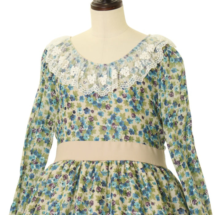 marcHenTica フロイラインワンピース(ライトベージュ) Flare croche motif one-piece | EmiriaWiz公式オンラインストア