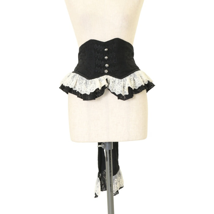 USED】【Mサイズ】リリアンヌ姉妹 コルセット（ブラック×ベージュ