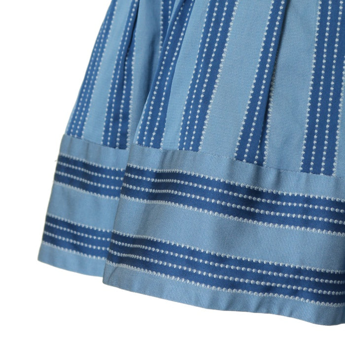 Jane Marple レース ストライプ スカート ブルー ホワイト 青 白  