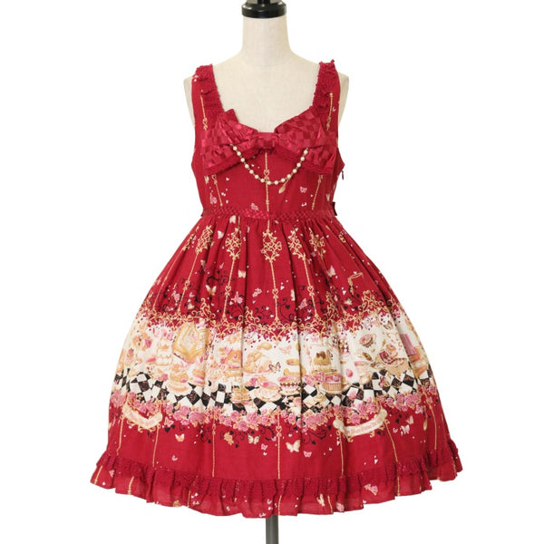 USED】Clockwork tea party柄パールジャンパースカート | BABY, THE