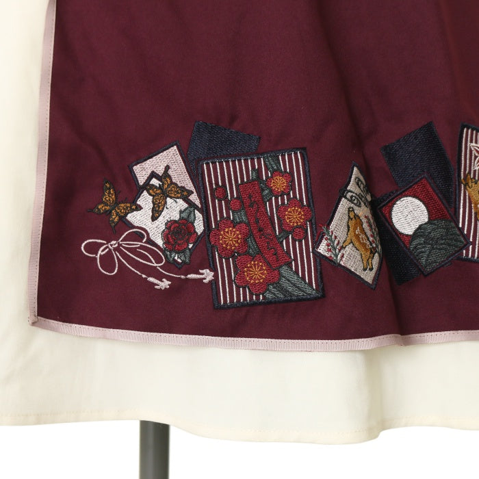 USED】花札刺繍和風スカート | Amavel | ロリータ ゴスロリブランド服