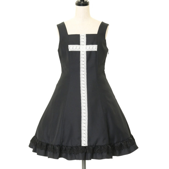 USED】【9号】ローズ・レース十字架ジャンパースカート | Moi-même