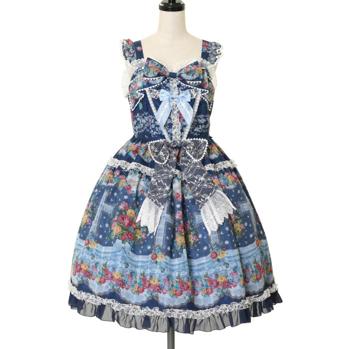 ベイビー　Le Bouquet de la Croix Ribbon ジャンスカ USED】Le Bouquet de la Croix柄Ribbonジャンパースカート | BABY, THE