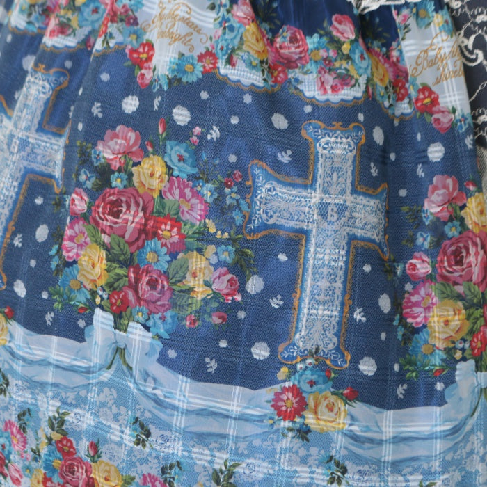 USED】Le Bouquet de la Croix柄Ribbonジャンパースカート