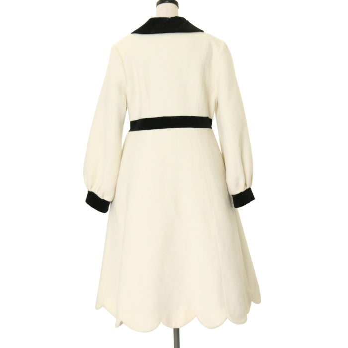 USED】【深澤翠×Melody BasKet】モノトーンスカラップコート | Melody