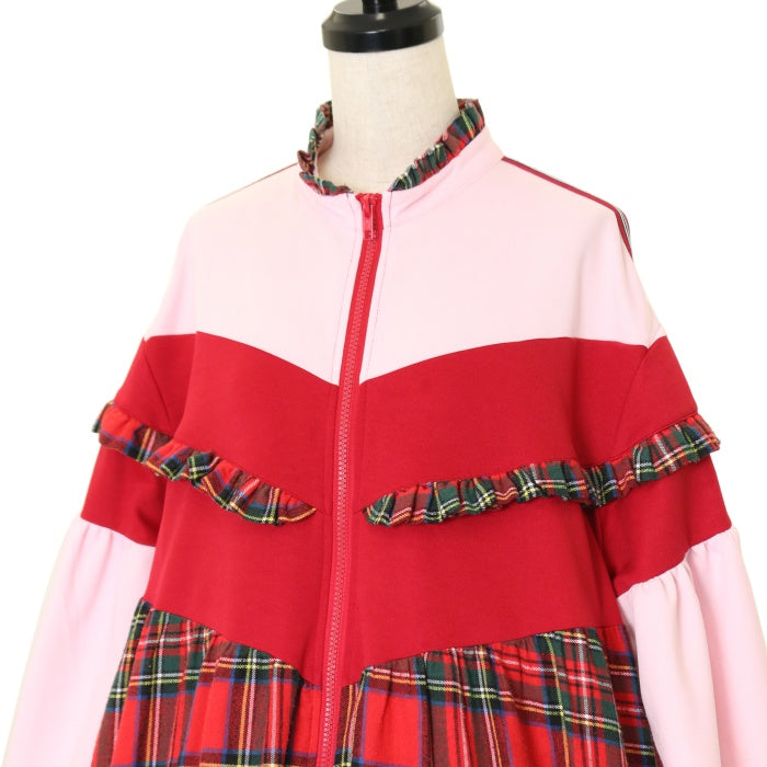 HEIHEI チェック柄 ジャージワンピース ピンク HEIHEI チェック柄 ジャージワンピース ピンク HEIHEI ジャージ