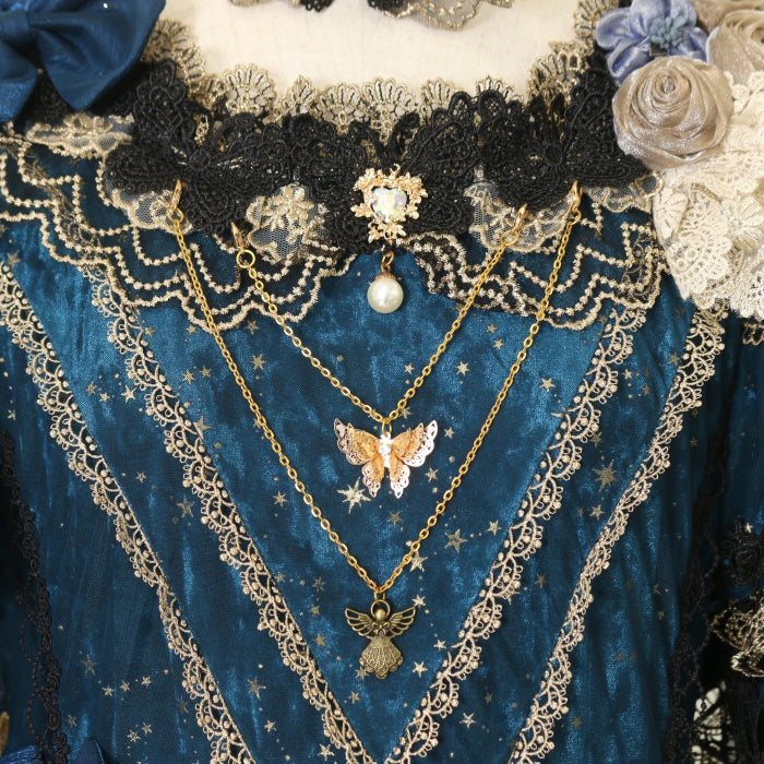 USED】【Bramble Rose/Mサイズ】Blue Morpho ドレス+チョーカー+ヘッド