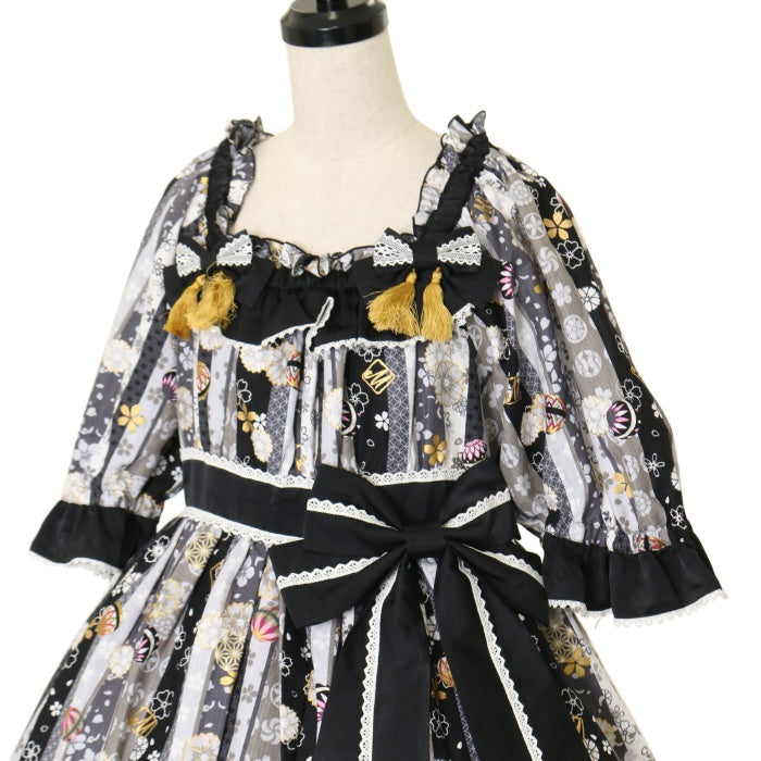 USED】【プラスサイズ】いろどり花てまり フリルワンピース