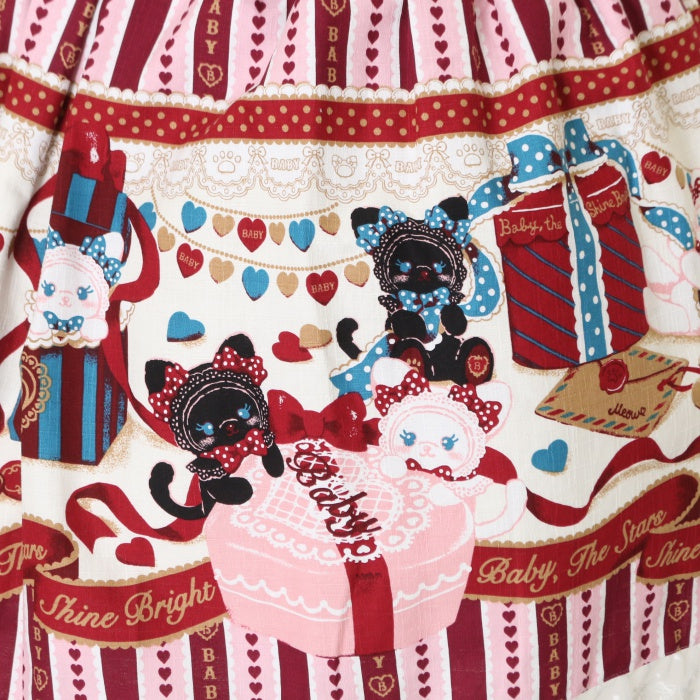 USED】ねこくみゃちゃんのHappy Meow Meow Present柄ジャンパー
