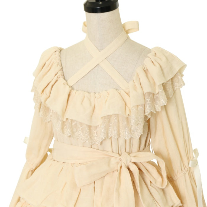 USED】【Vallée lys】Coquelicot Dress -gauze- | ATELIER-PIERROT