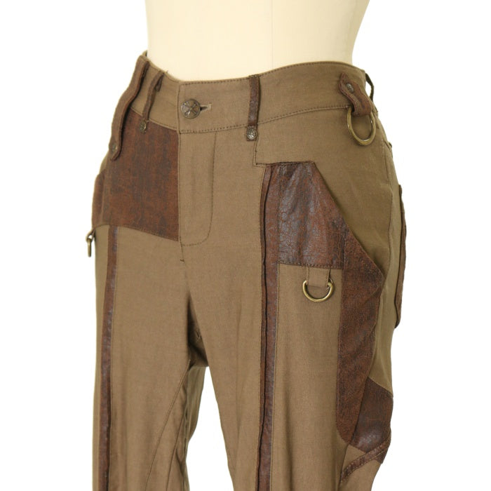 USED】croce フェイクレザー切替ロングパンツ | Ozz On Wunderwelt