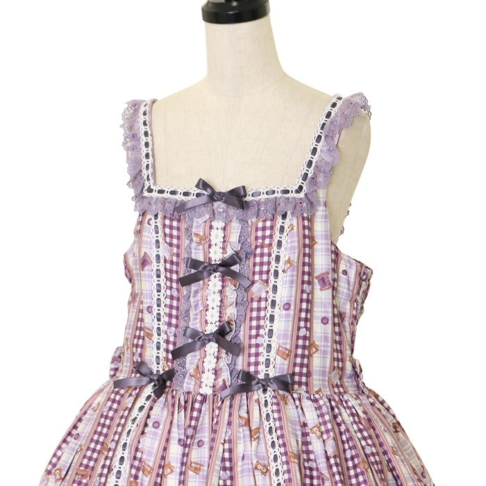 USED】【プラスサイズ】Happy Sewing Time フリルジャンパースカート