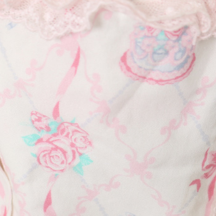 レア ・ SAMPLE メモリアルケーキ胸フリルジャンパースカート サックス USED】メモリアルケーキ胸フリルジャンパースカート | Angelic Pretty