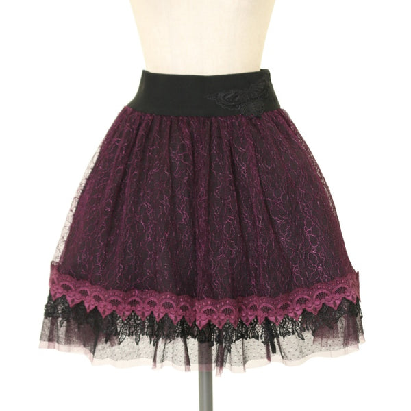 USED】ONESTE ドットチュールレーススカート | Ozz On | ロリータ  