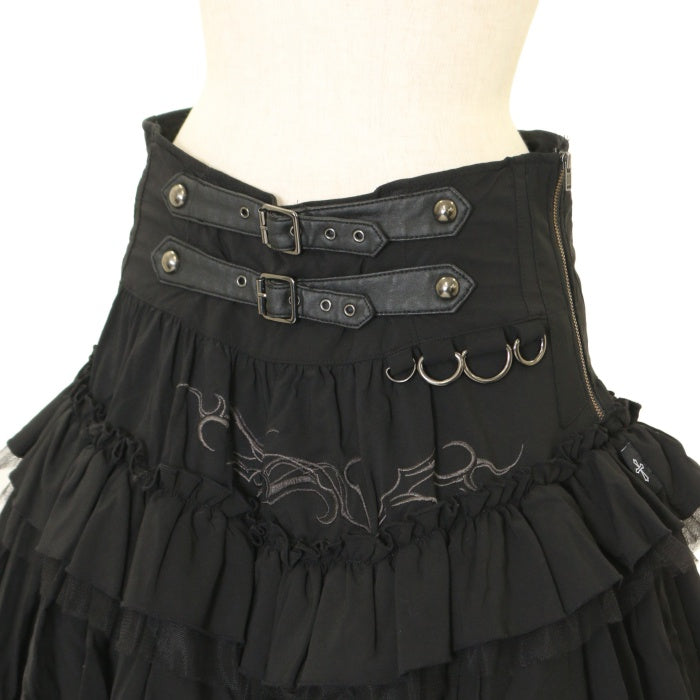 Ozz Croce ミニスカート　フレア　レイヤード　ティアード　ドラゴン Ozz Croce ミニスカート フレア レイヤード ティアード ドラゴン