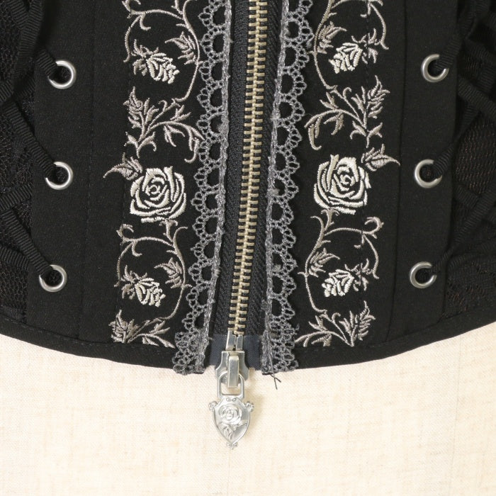 USED】ONESTE バラ刺繍コルセットベスト | Ozz On | ロリータ ゴスロリ