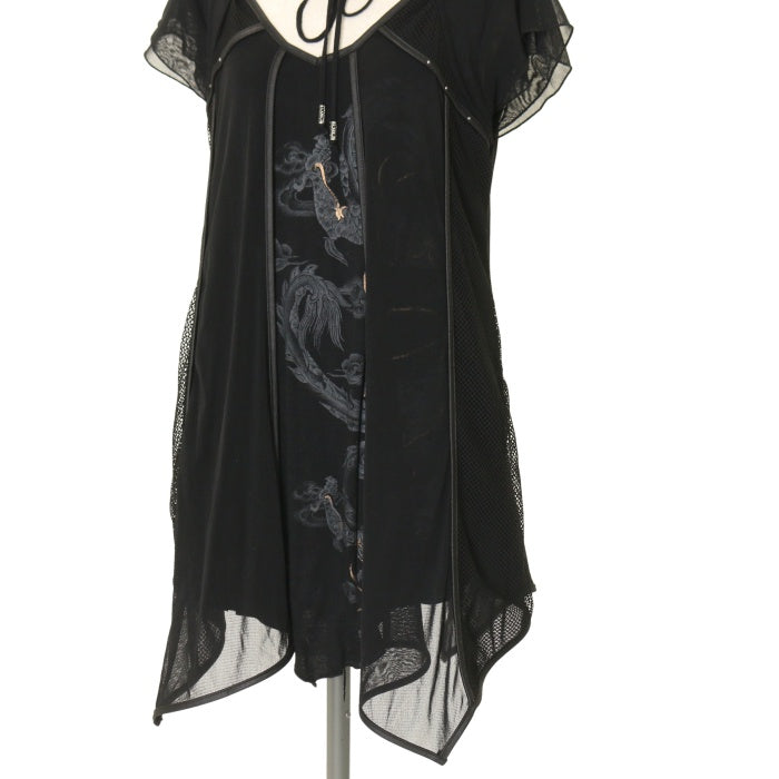 OzzOn Ozz Croce ダブルカラーデザイン ブラックシャツ OZZON JAPAN / OZZCROCE