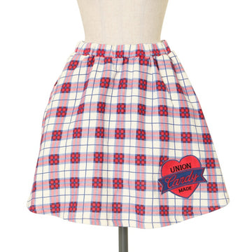 USED】【サイズ2】ハートワッペンチェックスカート | Candy Stripper  