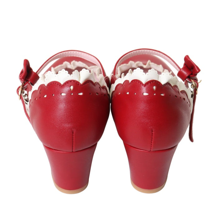 マリィ・ワンストラップシューズ レッド