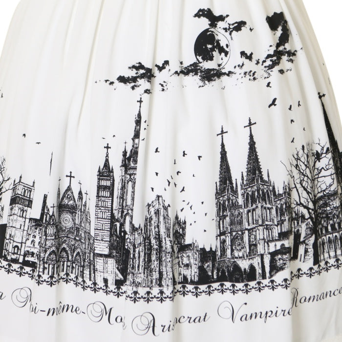 USED】サイレントムーンワンピース(ミニ丈/white x black) | Moi-même