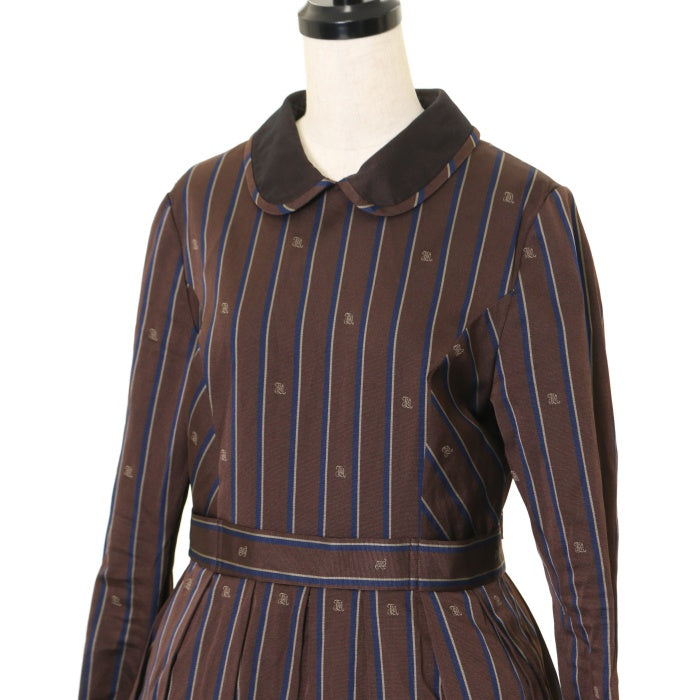 JaneMarple レジメンタルストライプコレットドレス JaneMarple レジメンタルストライプコレットドレス - ワンピースブランド