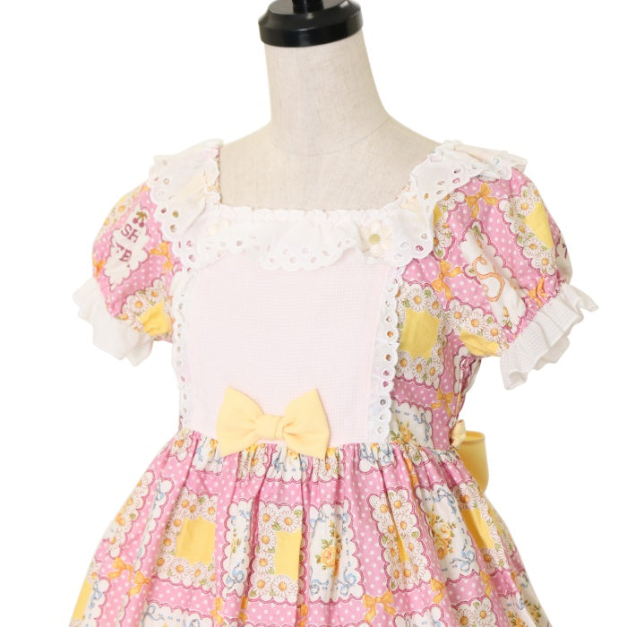 USED】【150cm】うさぎハンカチプリントワンピース| Shirley Temple