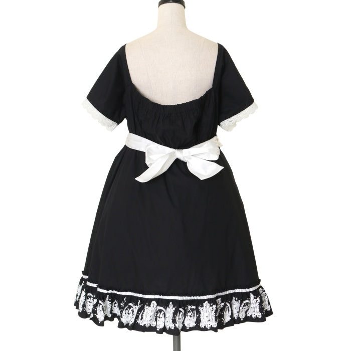 USED】ナイトストーリーリボンワンピ（Black×White） | PUTUMAYO 