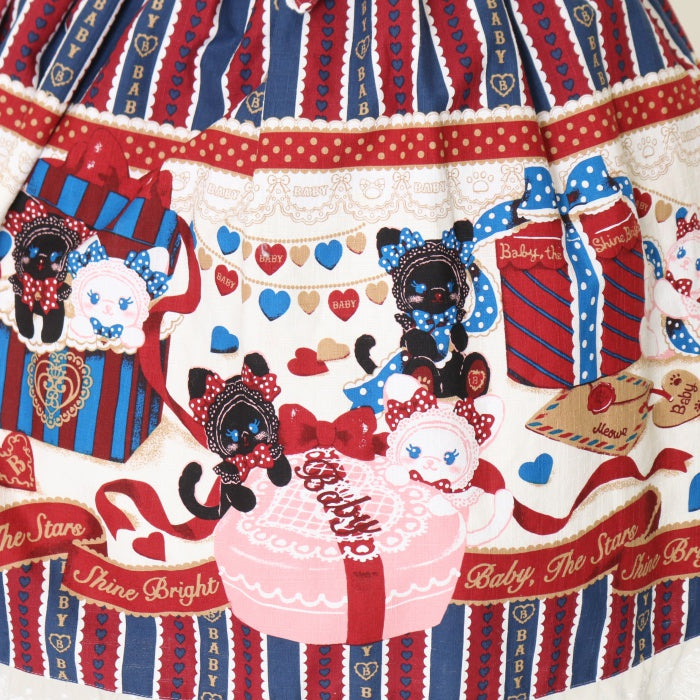 USED】ねこくみゃちゃんのHappy Meow Meow Present柄ジャンパー