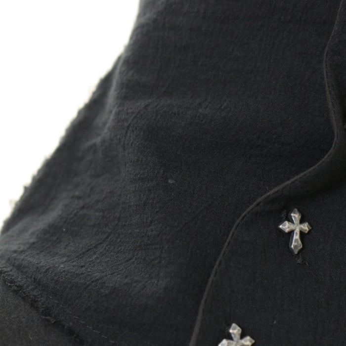 USED】【Men】フォールクロス・ガーゼロングトップス（黒×青） | Moi